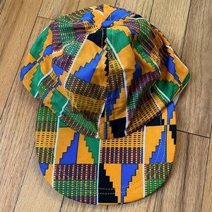 VTG Kente Snapback African Tribal Colorful Avon 90s Cotton AOP All Over NWOT